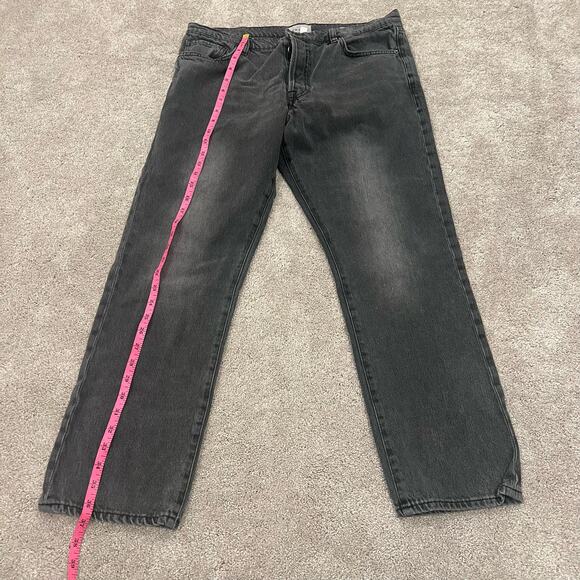 Frame Women's Le Slouch Black Grey Distressed Straight Leg Jean Size 30 - Picture 8 of 13